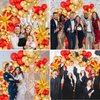 146PCS Red and Gold Balloon Garland Arch Kit, New Years Balloon Arch Kit 2025, Gold Exploding Star Foil Balloons for Happy New Year 2025, Birthday, New Year's Eve Party Decorations