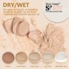 FantasyDay 5 Colors Long-Lasting Lightweight Multi-layer Matte Loose Setting Powder Pressed Face Makeup Concealing Shading Powder Foundation for All Skin Tones, Minimizes Fine Lines & Imperfections