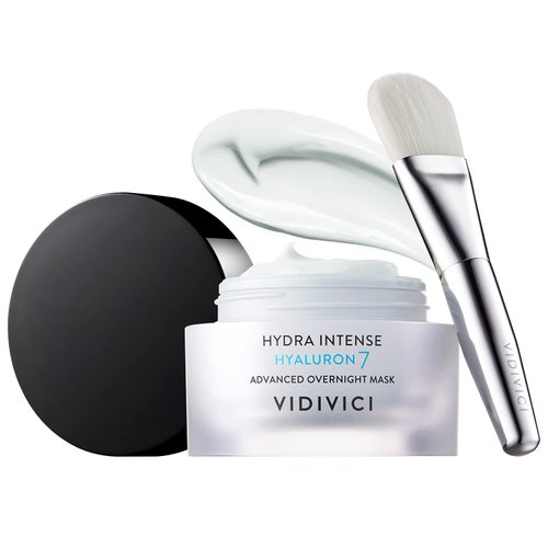 VIDIVICI Hydra Intense Hyaluron7 Advanced Overnight Mask – Long Lasting Moisturizing Face Sleeping Mask with Hyaluronic Acid - Included Luxurious Brush 1.69 oz.