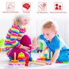 Fowecelt 2 Pack Wooden Hammer Toys Simulation Hammers Maintenance Tools Educational Toys for Kids Birthday Party Games Supplies(Red & Green)