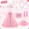 Meland Princess Dress up Clothes for Little Girl, 11Pcs Princess Cape with Crown, Princess Dresses for Girl 3-8 Birthday Gift