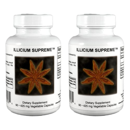 Supreme Nutrition Illicium Supreme, 90 Pure Star Anise Vegetarian Capsules | Two Pack
