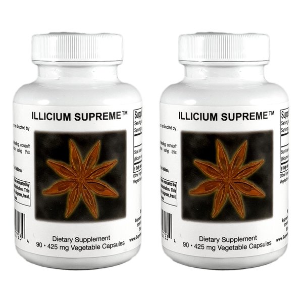 Supreme Nutrition Illicium Supreme, 90 Pure Star Anise Vegetarian Capsules | Two Pack