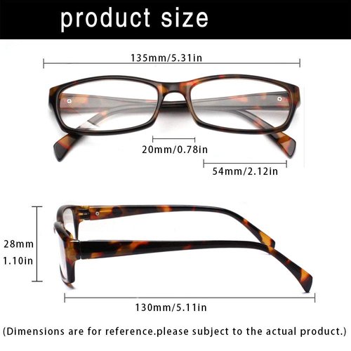 Henotin 5-Pack Reading Glasses Blue Light Blocking Anti Eyestrain Computer Reading Glasses for Women and Men Readers (5 Pack Mix Color, 2.50)