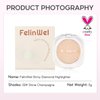 FelinWel Highlighter Makeup Palette Face Highlighting Palette for Cheek Body Collarbone, Long-Lasting Shimmery Contour Powder-02 Shine Champagne (0.18 Oz)