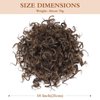 BOGSEA Curly Messy Bun Hair Pieces Elastic Drawstring Curly Hair Buns for Short Thin Hair Synthetic Ponytail Extension hair bun for Women (Dark Chocolate Brown)