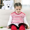 WOWMAX Cuddly Teddy Bear Stuffed Plush Animals Daney Teddy Bear Toy Doll for Birthday Valentine's Day Ivory 10 Inches