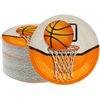 GOGUOGOFA 50Pcs Basketball Party Supplies,7inch Basketball Paper Plates for Boys Basketball Sports Theme Birthday Party Supplies Basketball Birthday Party Decorations