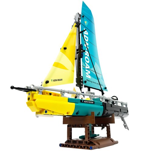 HI-REEKE Sailboat Building Block Set, Sailing Ship Toy for Boy-Green