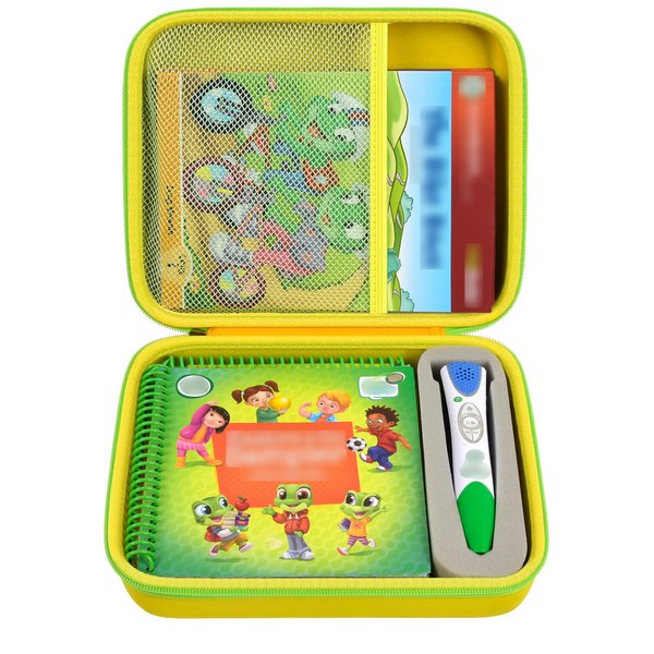 GWCASE Case Compatible with Leapfrog for LeapStart Go System and for Leapfrog for LeapStart 3D/ for Pre-Kindergarten Activity Book of Level 1 2 5. Storage Carrying Holder Fits for USB Cable-Yellow