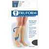 Truform 15-20 mmHg Compression Stockings for Men and Women, Knee High Length, Closed Toe, Black, Medium