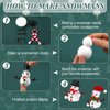 Jiuguva 9 Set Christmas Snowman Crafts Kit Build a Snowman for Kids DIY Decorating Kit Xmas Snowman Modeling Clay Hats Buttons Scarfs Foam Balls Craft Stocking Gift for Party Favors Winter Sewing