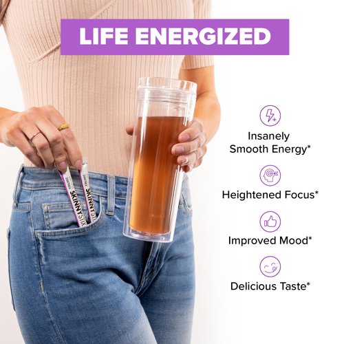 Zantrex SkinnyStix Energy Drink Mix + Antioxidants. Heightens Focus, and Offers Incredible Energy, Delicious 10-Calorie Packets – 15 Packets, Berry Fusion Flavor