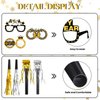 Yazabai 44 Pcs 2025 New Year's Eve Party Supplies Including Happy New Year Hats Glasses Silver and Gold Noisemakers (Glasses)