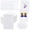 anezus White Earring Cards, 400 Pcs Earring Packaging Supplies Kit with Earring Display Holder Cards Self-Sealing Bags Earring Backs, Cardboard Paper Necklace Cards for Jewelry Display
