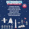 Astronaut and Space Toy Action Figure Playset- 60pc Set Includes Astronauts, Rockets, Spaceship Shuttle, Satellites & More- Great for Imaginative Play, School Projects, Stocking Stuffers, & Xmas Gifts