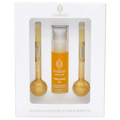 Bella Schneider Beauty BSB Golden Glow - Anti Aging Face Moisturizer, Tissue Repairing Facial Oil, Skin Hydrating & Tightening, Anti Wrinkle Neck Firming Oil, MSRP $85.00