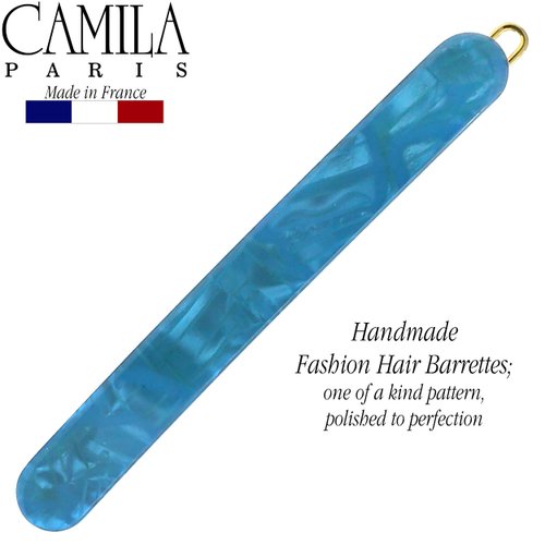 Camila Paris CP3179 French Hair Barrettes Clips for Women Handmade Small Girls Side Slide-in Barrette Clip, Hair Accessories for Women. Strong Hold No Slip Grip Fashion Durable Styling, Made in France