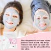 PEOVLVN 300 Sheets Facial Plastic Mask Disposable Facial Sheet Mask Transparent Face Mask Sheets for Skin Care DIY Spa Mask Moisture Retention