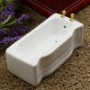 B Baosity 1/12 Ceramic White Square Bathroom Bathtub,Dollhouse Mini Bath Tub,Dollhouse Miniature Furniture Toys for Home Decor Accessory