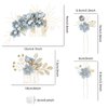 inSowni 20 Pack Classy Dusty Blue Flower Bridal Wedding Hair Side Combs+Floral Hair Pins+Twist Spiral Pearl Hair Pins Clips Pieces Formal Prom Headpieces Accessories for Brides Bridesmaids Women Girls