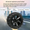 4x 1:10 RC Monster Truck Car Wheels Rubber RC Tires with 7 Spokes Wheel Rim Black RC Parts