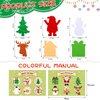 Poen 36 Pcs Christmas Felt Crafts for Kids DIY Christmas Tree Santa Claus Snowman Stockings Ornaments Felt Gingerbread House Gift Boxes Crafts for Xmas Tree Party Supplies