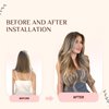 KiiKiiGirl Virgin Microlink Hair Extensions - Human Hair,16inch Micro link Hair Extensions Human Hair Micro Beads Hair Extensions Human Hair Chocolate Brown to Caramel Blonde 30G/Pack