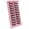 VGTE False Eyelashes Russian Strip Lashes D Curl Wispy Fluffy Natural 3D Faux Mink Lashes 10 Pairs Pack (3D T20)