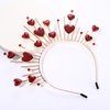 Valentines Day Heart Headband for Women Girls Red Hearts Crown Tiara Hairband Headpiece Cupid Costume Festival Carnival Holiday Party Favors