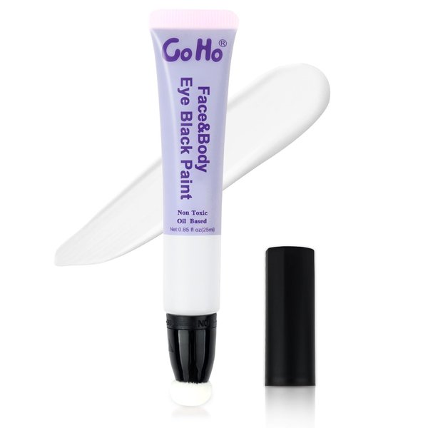 Go Ho White Face Paint,Oil Based Waterproof Cream White Face Paint Stick,White Face Body Paint for Halloween Cosplay Zombie Skeleton Clown Goth Makeup