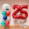 Red 22 Number Balloons, 40 Inch Giant Number 22 Balloons Foil Mylar Helium Red Number Balloons for 22th Birthday Party Supplies Anniversary Event Celebration Decorations