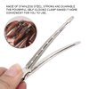 20 Pcs Hair Clips, Professional Non-Slip Stainless Steel Duck Bill Clips for Hair Styling, Hair Coloring, Silver