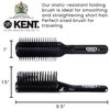 Kent AS8 Anti Static Hair Brush Travel Brush Small Hair Brush for Smoothing, Straightening, and Curling Short or Medium Hair. 7-Row Mini Hairbrush Anti Static for Hair Frizz Free Brush Made in England