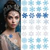 Christmas Snowflake Glitter Temporary Tattoos Sticker Winte Cute Apparel Accessories for Body Face Sleeve Women Men Party Favors Makeup DIY Flash Art Sticker