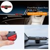 LuFOX 2 Pack Car Safety Hammer Seat Belt Cutter Phone Number Plate Fashionable 3-in-1 Design Best Gift Option Emergency Escape Tool (Red+Black)