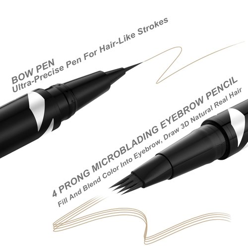 LAVONE Eyebrow Pen,2-IN-1 Dual-ended Waterproof Eyebrow Pencil,with 4 Tip Microblading Eyebrow Pen and Ultra-Precise Brow Pencil,Dual-ended Eyebrow Brush,Eyebrows Makeup for Natural Looking-Blonde