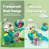 ZHFUYS Light-up Transparent Dinosaur Toy for Kids, Moving Dinosaur Toy with Colorful Gears, STEM Toys for Toddlers,Birthday Gifts Idea for Kids
