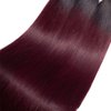 Burgundy Bundles Human Hair Ombre Straight Bundles Peruvian 1B99J Bundles Remy Hair Unprocessed Virgin Hair 3 Bundles 14 16 18 Inch Burgundy Straight Bundles Hair Extensions 300g