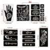 Kapopi Henna Tattoo Stencil Kit, Henna sexy temporary tattoo stickers For Women, girls and teenagers，Body Art Painting (Henna Tattoo Kit A)