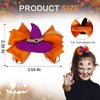Halloween Hair Accessory Hair Bow for Toddler Girls - Glitter Witch Hat Hair Clips Orange Ribbon Hair Bows Funny Hair Accessories for Girls Kids Halloween Costume Party, Trick or Treating Deco
