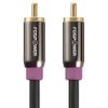 Subwoofer Cable (10 Feet), FosPower RCA to RCA Audio Stereo Cable, Male to Male - Dual Shielded Cord | 24K Gold Plated Connector | Corrosion Resistant | Clean Sounding Signal