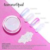 Born Pretty Chrome Nail Powder Auroras Nail Powder Mermaid Pearl Powder Glitter Dust Kit for Gel Polish Nail Art Decoration