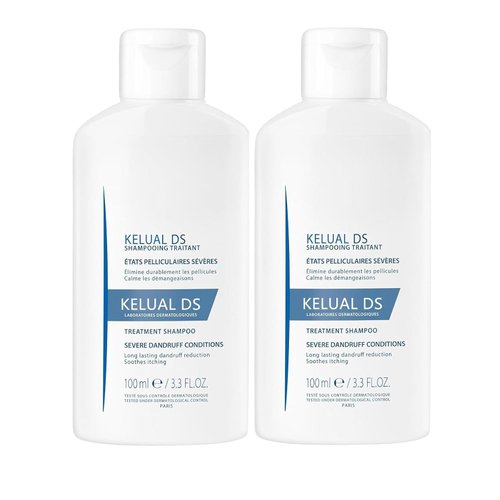 KELUAL DS Anti-Dandruff Shampoo, Treatment Shampoo for Severe Dandruff, Long-Lasting Relief, 3.3 Fl Oz (3 Pack)