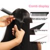 WOWANGEL 4PCS Hair Styling Set - Teasing Brush, Rat Tail Comb, Dual Edge Brush for Brushing, Combing, and Slicking, with Elastic Band - Black