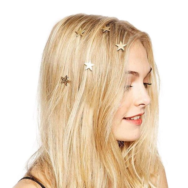 Missgrace Women Forest Style Super Star Hair Pins Bridal Headpiece Wedding Hair Clip Boho Hair Accessories Bohemian Hair Accessories(Pack of 5) Gold