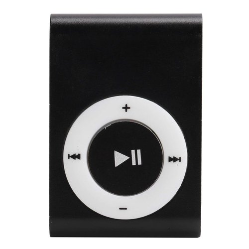 POCREATION Mini Music Player, Portable Digital Music Media Player MiniMP3 BackClip Player with Earphone and USB Cable(Black)