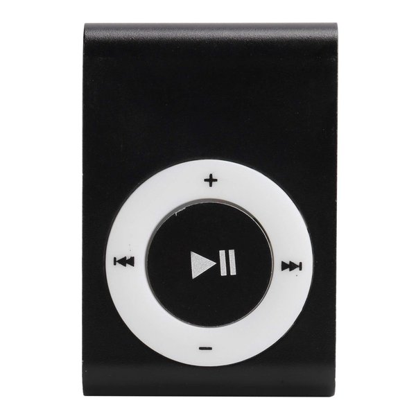 POCREATION Mini Music Player, Portable Digital Music Media Player MiniMP3 BackClip Player with Earphone and USB Cable(Black)
