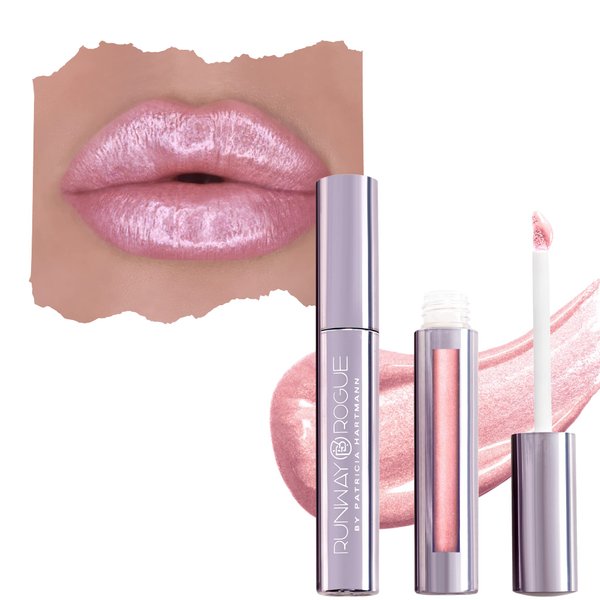 Runway Rogue LuxGloss Lip Gloss, High-Pigment Shimmery Soft Pastel-Pink Lip Gloss, ‘Catwalk’