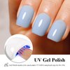 Firedeep Jelly Baby Blue Gel Nail Polish Sheer Baby Blue Nail Polish UV/LED Soak Off Gel Polish for Nail Art Manicure DIY at Home 0.54 Fl Oz 1Pcs